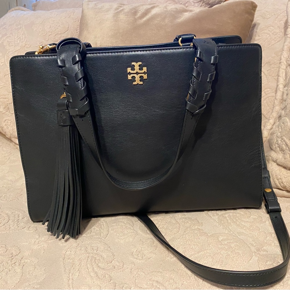 💯$578 Tory Burch Brooke Smooth Leather Satchel Bag - Picture 4 of 16